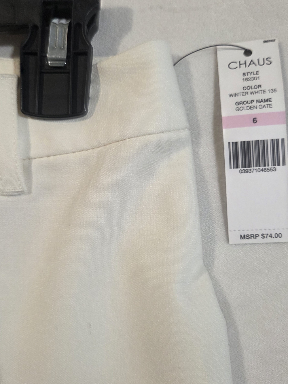 CHAUS NWT Golden Gate Dress Pants - Winter White - Size 6 - Wide Leg. - Picture 3 of 8